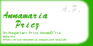 annamaria pricz business card